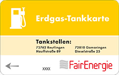 Erdgas-Tankkarte
